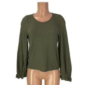 Madewell Olive Long Sleeve Top